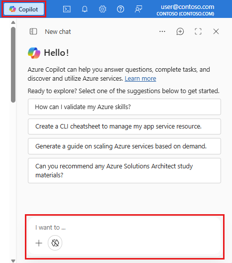 Azure Copilot in the Azure Portal