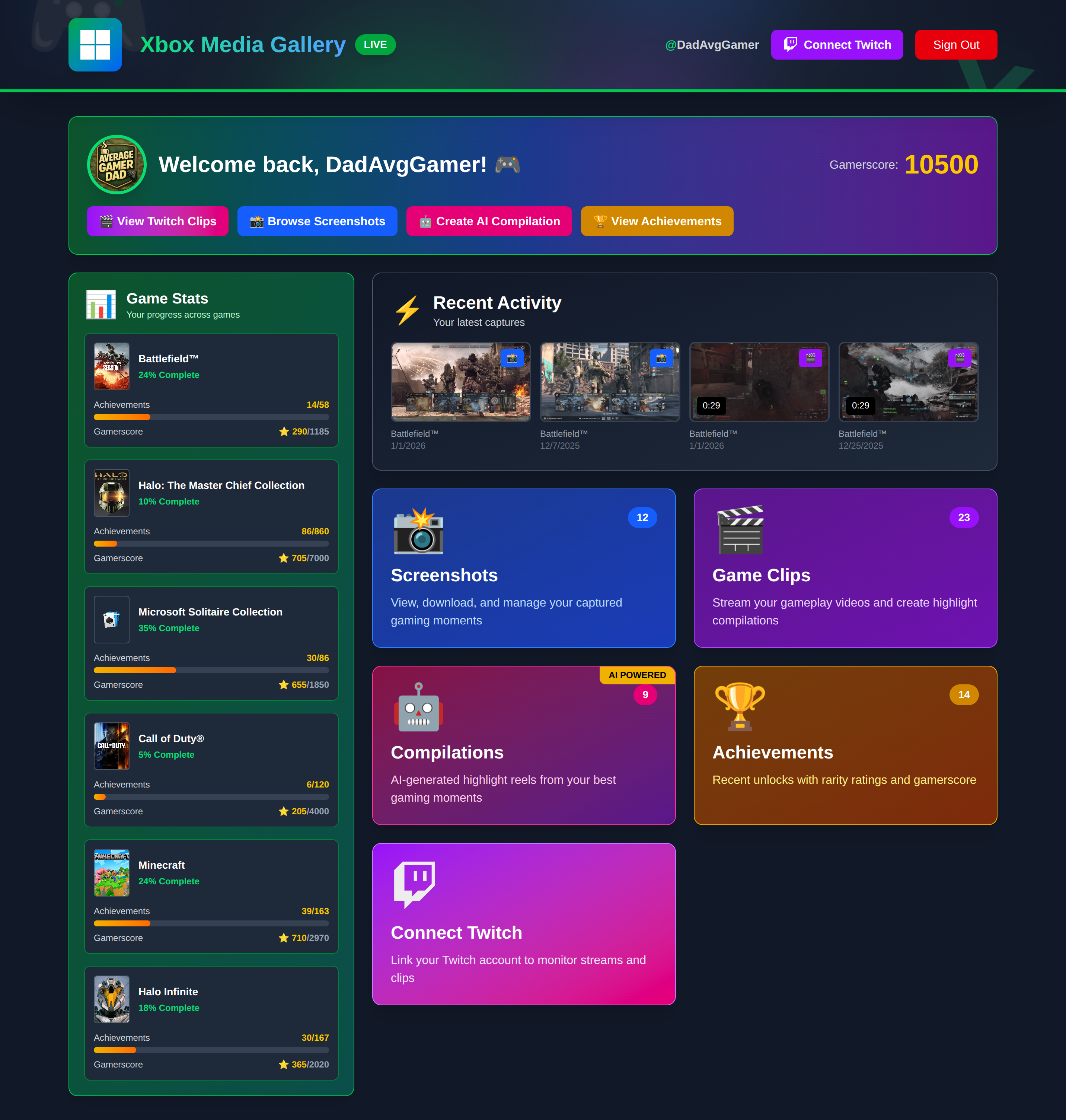 Xbox Media Gallery Screenshot 2